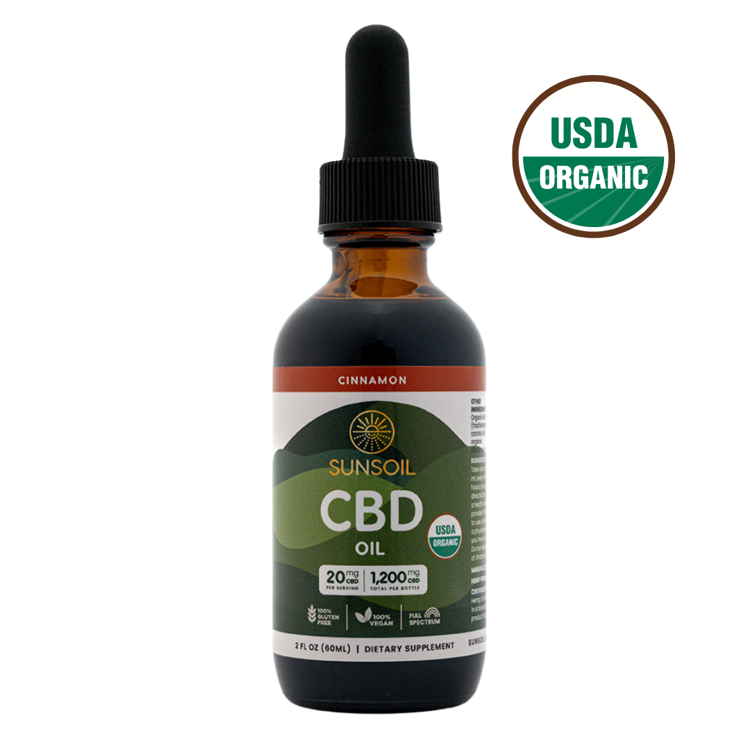 Cinnamon, Regular Strength, 20mg Organic CBD Oil