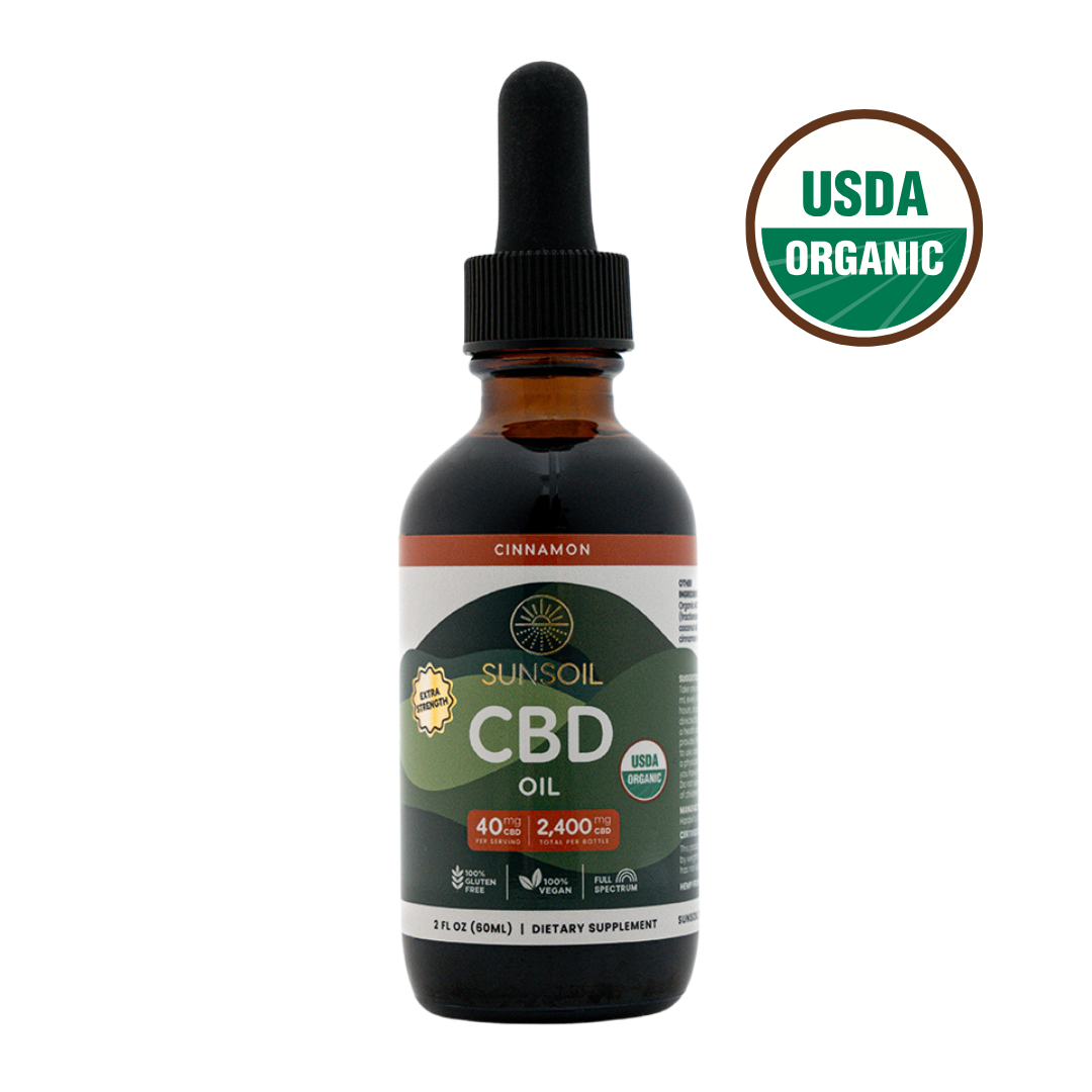 Cinnamon, Extra Strength, 40mg Organic CBD Oil