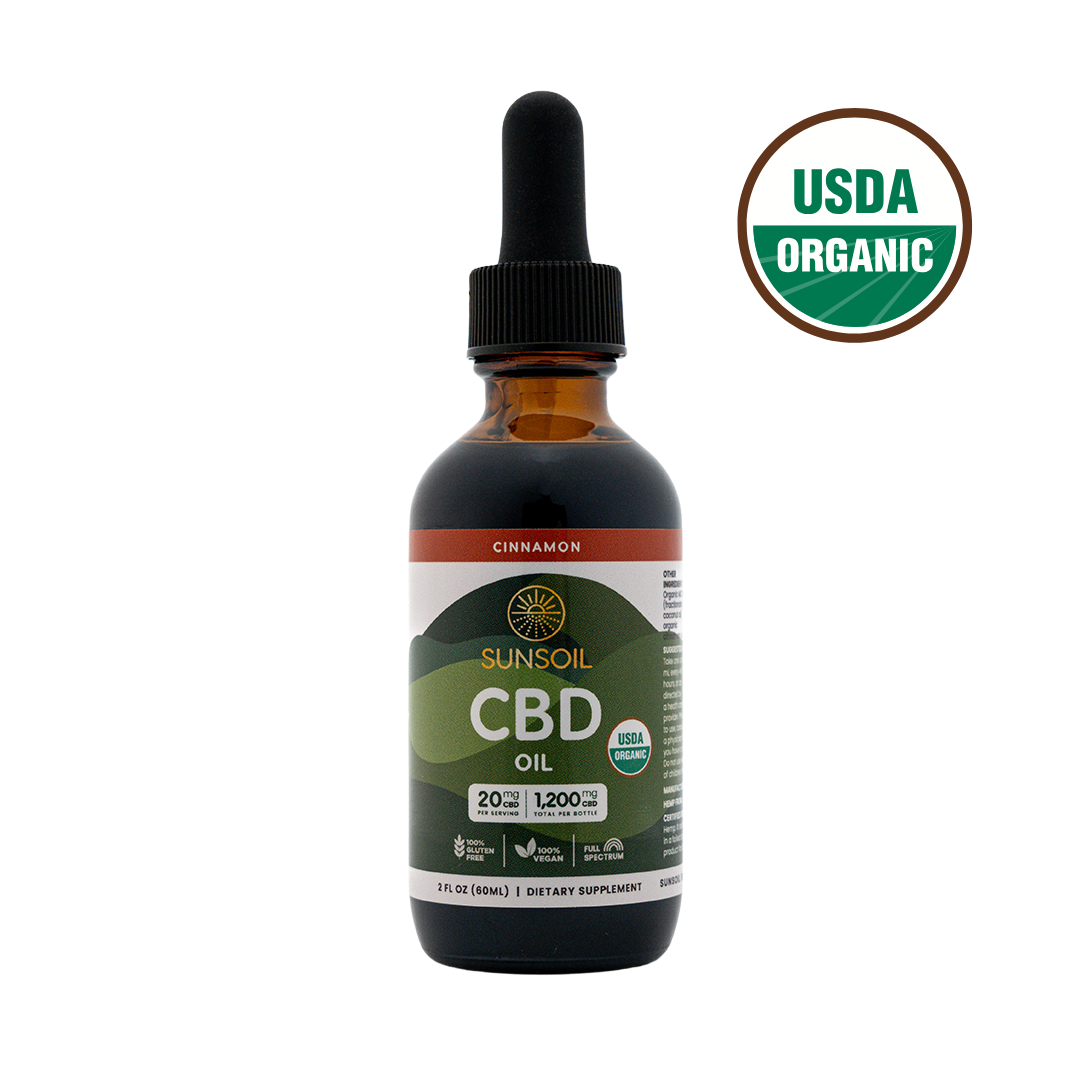 Cinnamon, Regular Strength, 20mg Organic CBD Oil